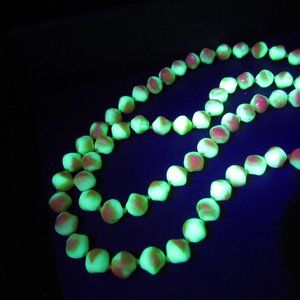Uranium glass bead Necklace